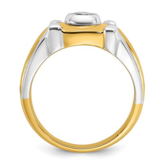 IB Goodman Men's 14K Two-Tone Gold 1/2 ct Diamond Ring