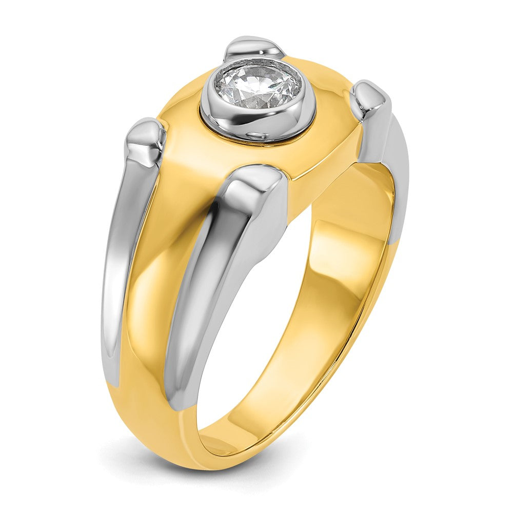 IB Goodman Two-tone Mens 1/2 carat Diamond Complete Ring - WBC