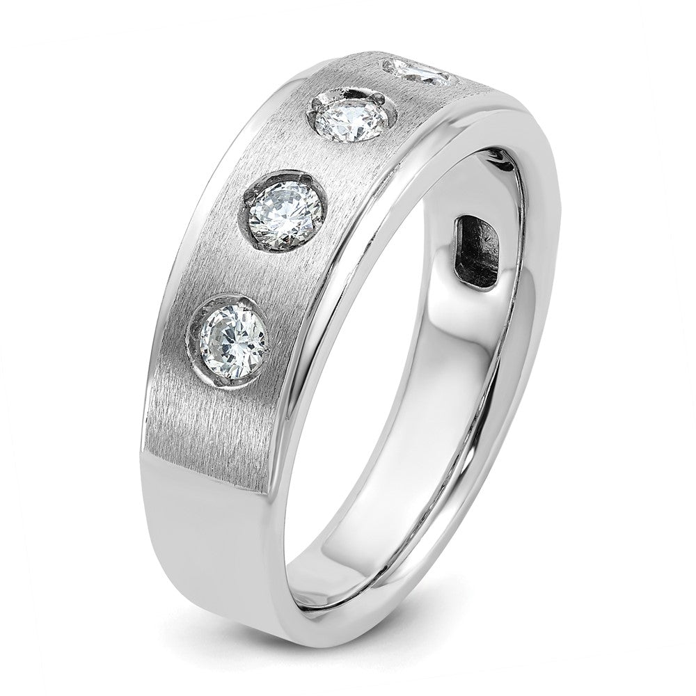 IB Goodman Mens Polished and Satin 1/2 carat Diamond Complete Ring - WBC