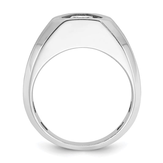 IB Goodman Mens Polished and Satin 1/5 carat Diamond Semi-mount Ring - WBC