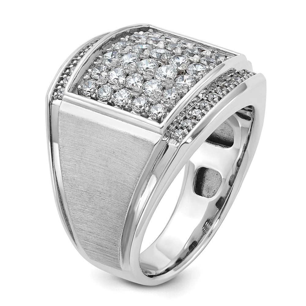 IB Goodman Mens Polished and Satin 1.5 Carat AA Quality Diamond Cluster Ring - WBC