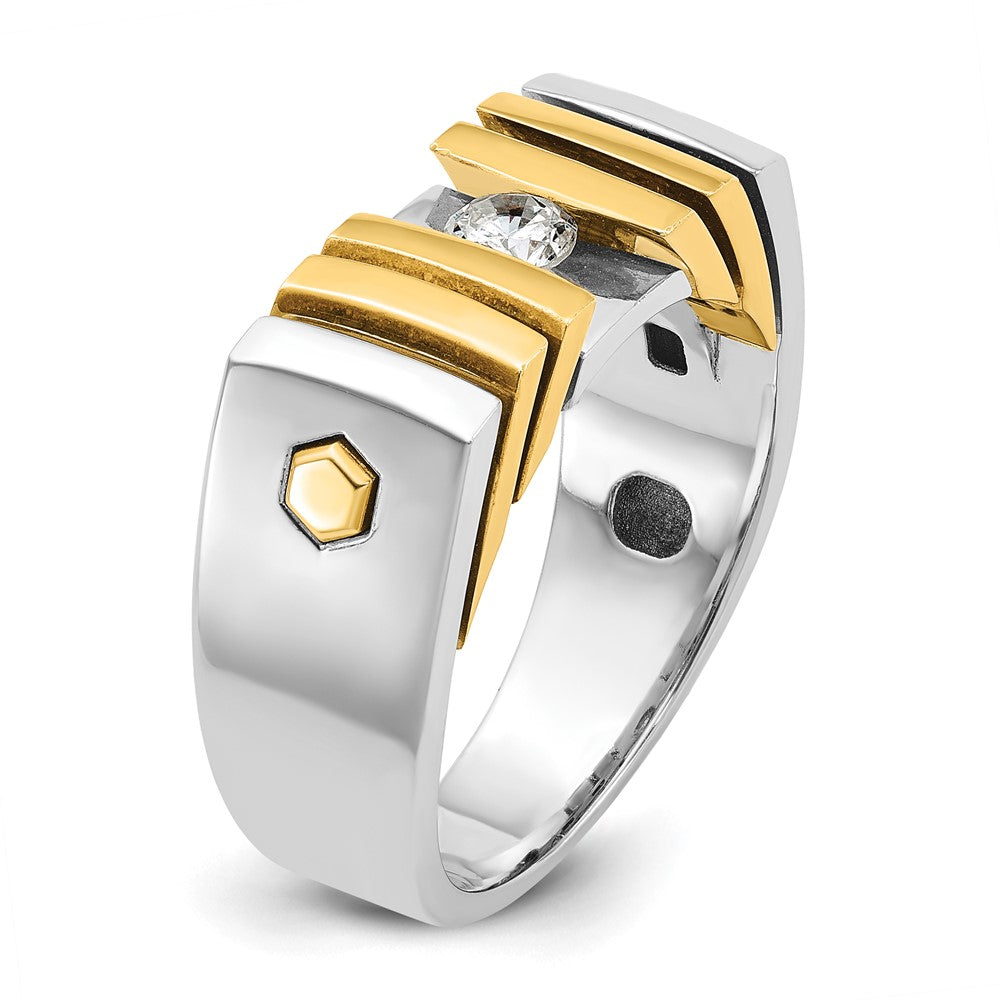 IB Goodman Two-tone Mens 1/3 carat Diamond Complete Ring - WBC