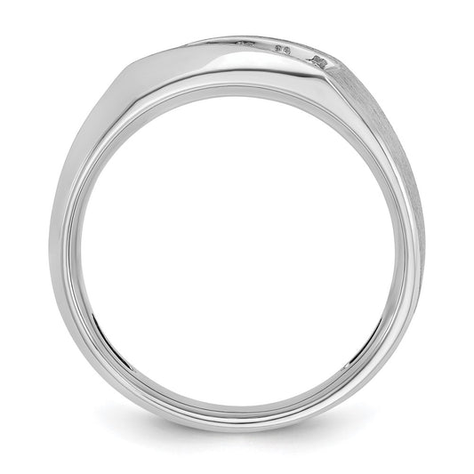 IBGoodman Men's Polished and Satin 5-Stone 1/4 Carat AA Quality Diamond Ring - WBC