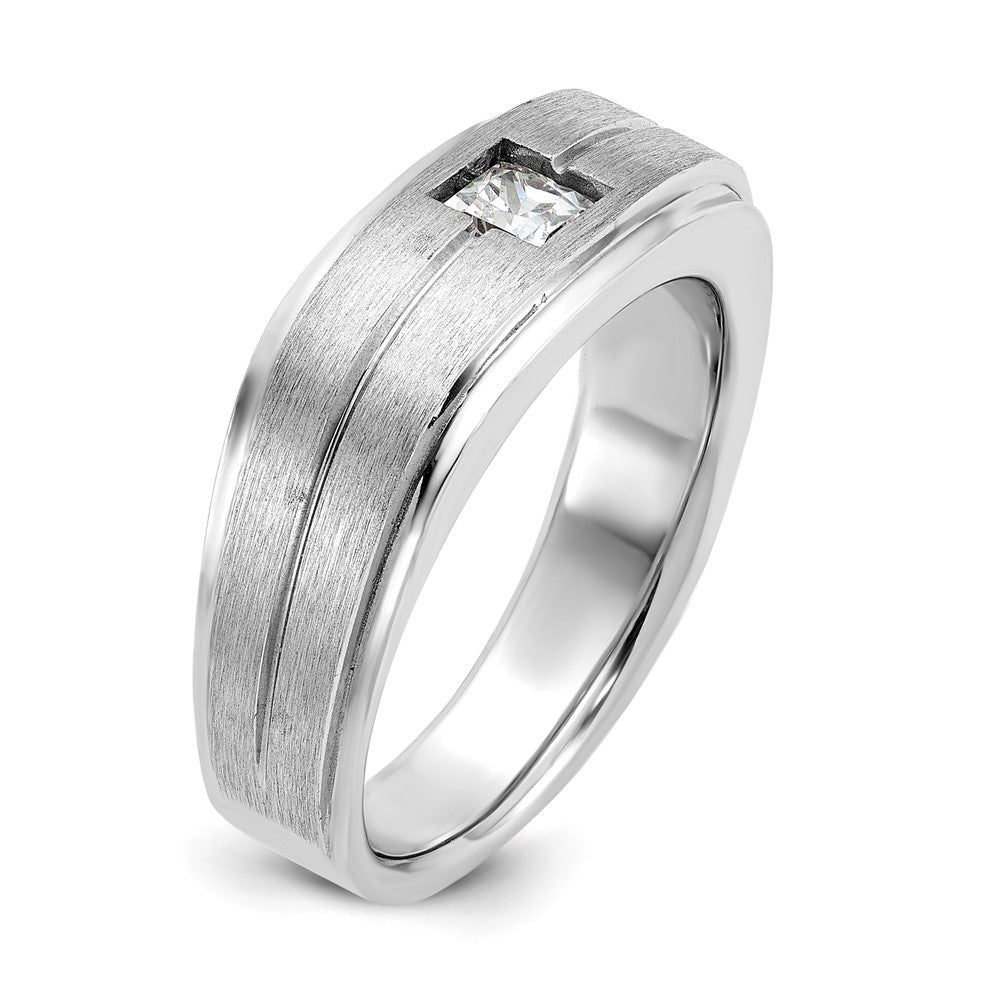 IB Goodman Mens Polished and Satin 3/8 carat Diamond Complete Ring - WBC