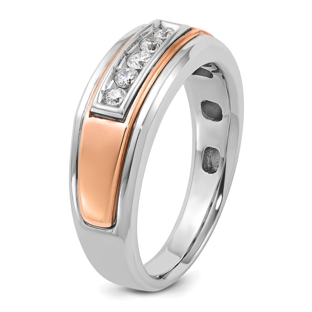 IBGoodman and Men's Polished 5-Stone 1/4 Carat AA Quality Diamond Ring - WBC
