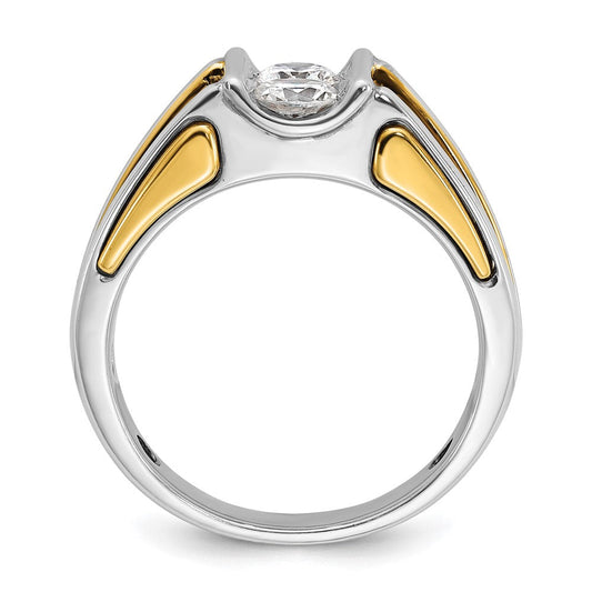 IB Goodman Men's 14K Two-Tone Gold Gateway 3/4 ct Diamond Ring, 6.86mm