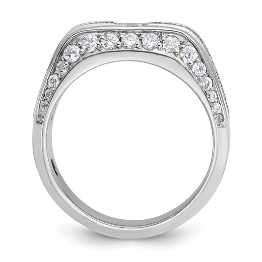 IB Goodman Men's 14K White Gold Medley Polished 1 7/8 ct AA Diamond Ring
