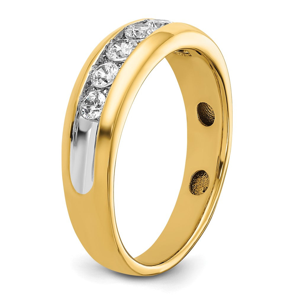 IBGoodman with Rhodium Men's Polished 1/2 Carat AA Quality Diamond Ring - WBC