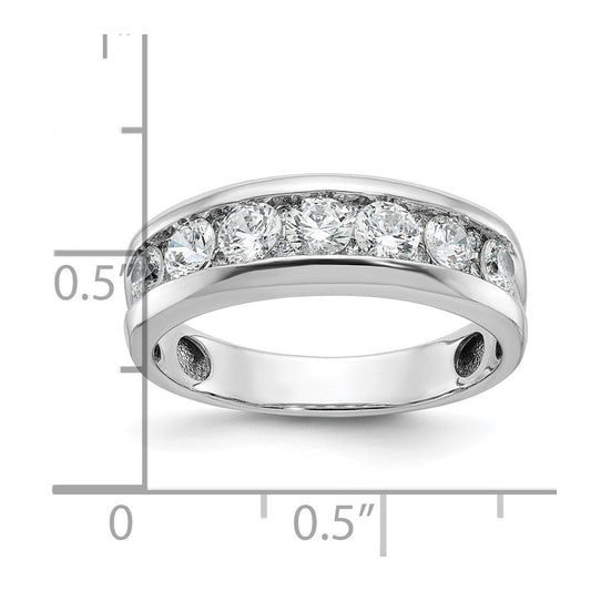 IB Goodman Men's 14K White Gold Polished 1 ct AA Diamond Ring