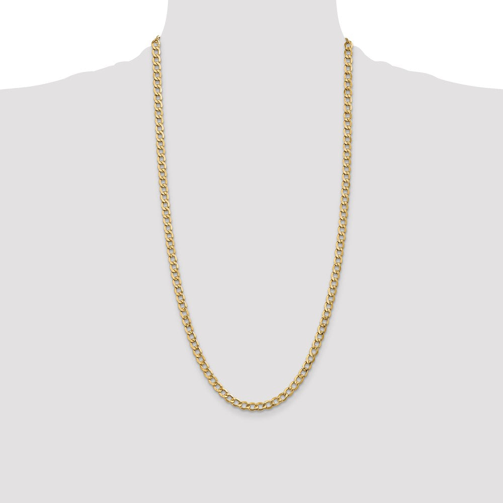 Semi-Solid Curb with Lobster Clasp Chain - WBC