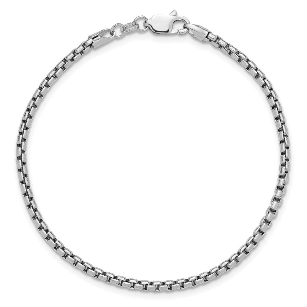 Semi-Solid Round Box with Lobster Clasp Bracelet - WBC