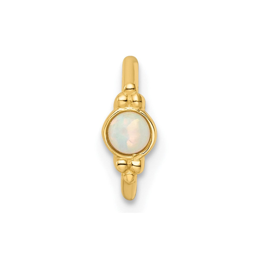 18 Gauge Lab Created Opal Cartilage Ring - WBC