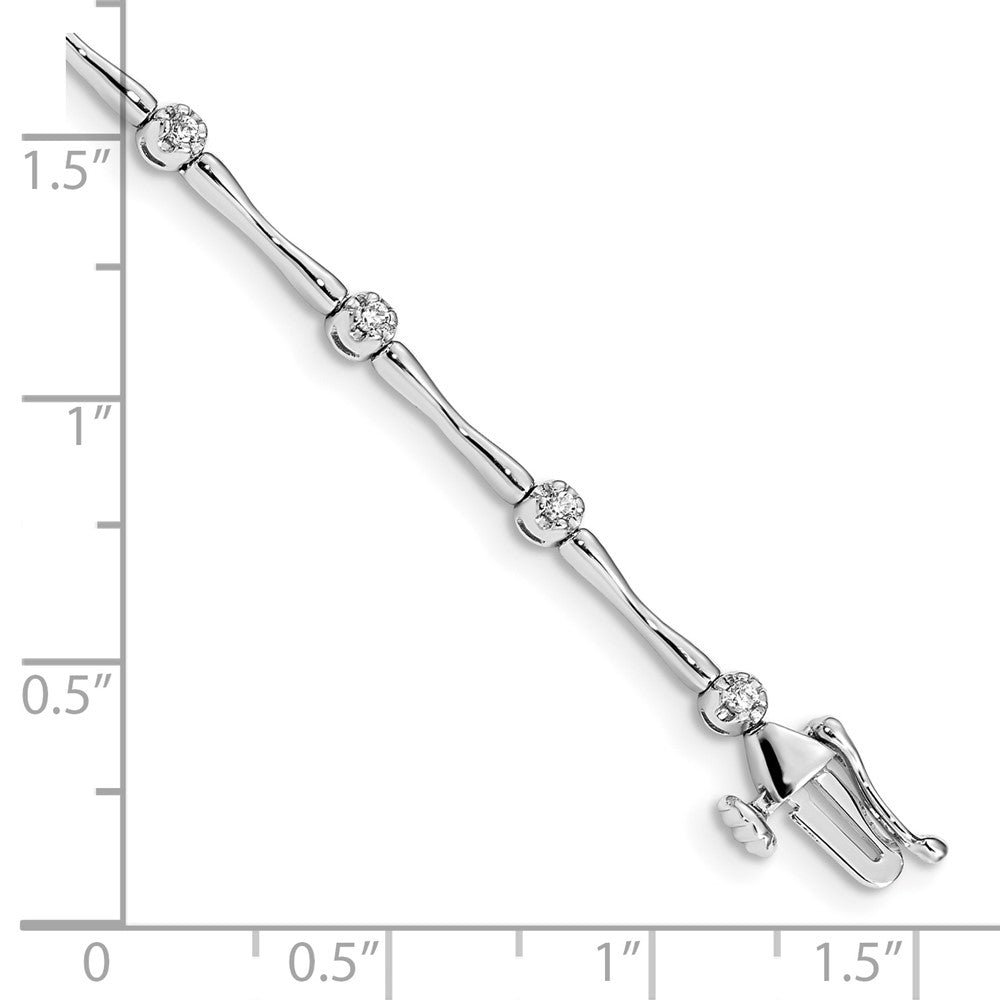 Complete 1/4 carat Diamond and Bar Link Bracelet - WBC