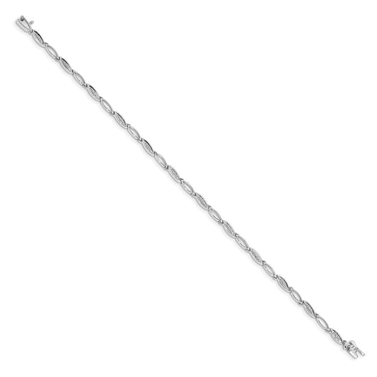 Complete 1/20 carat Diamond Oval Link Bracelet - WBC
