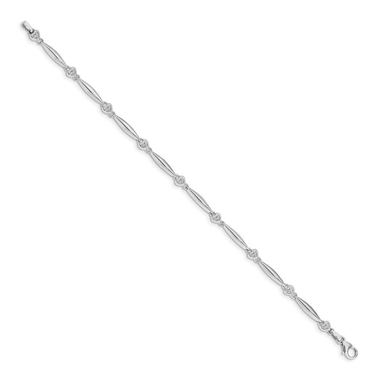 Complete 1/20 carat Diamond Heart Bracelet - WBC