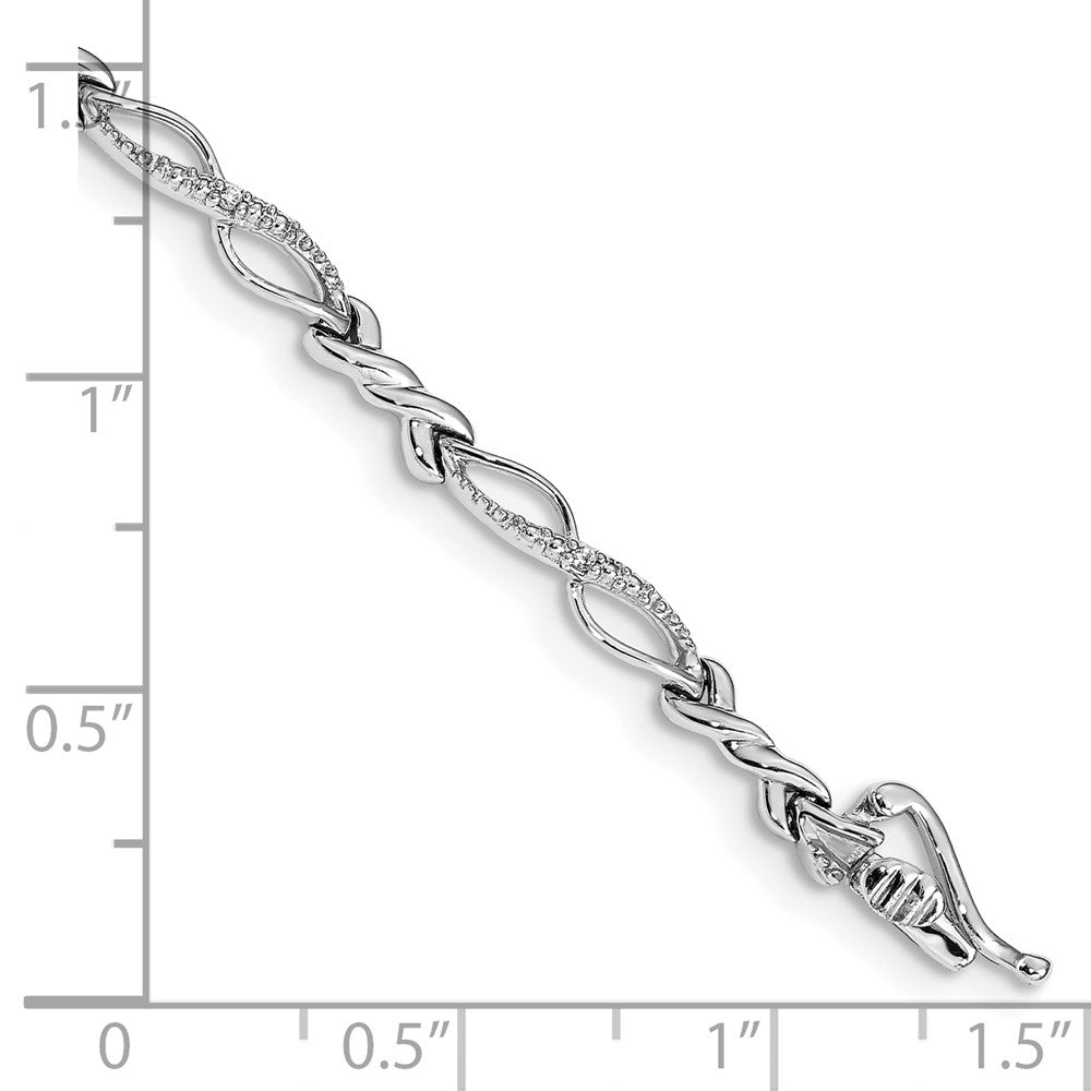 Complete 1/20 carat Diamond Twist Link Bracelet - WBC