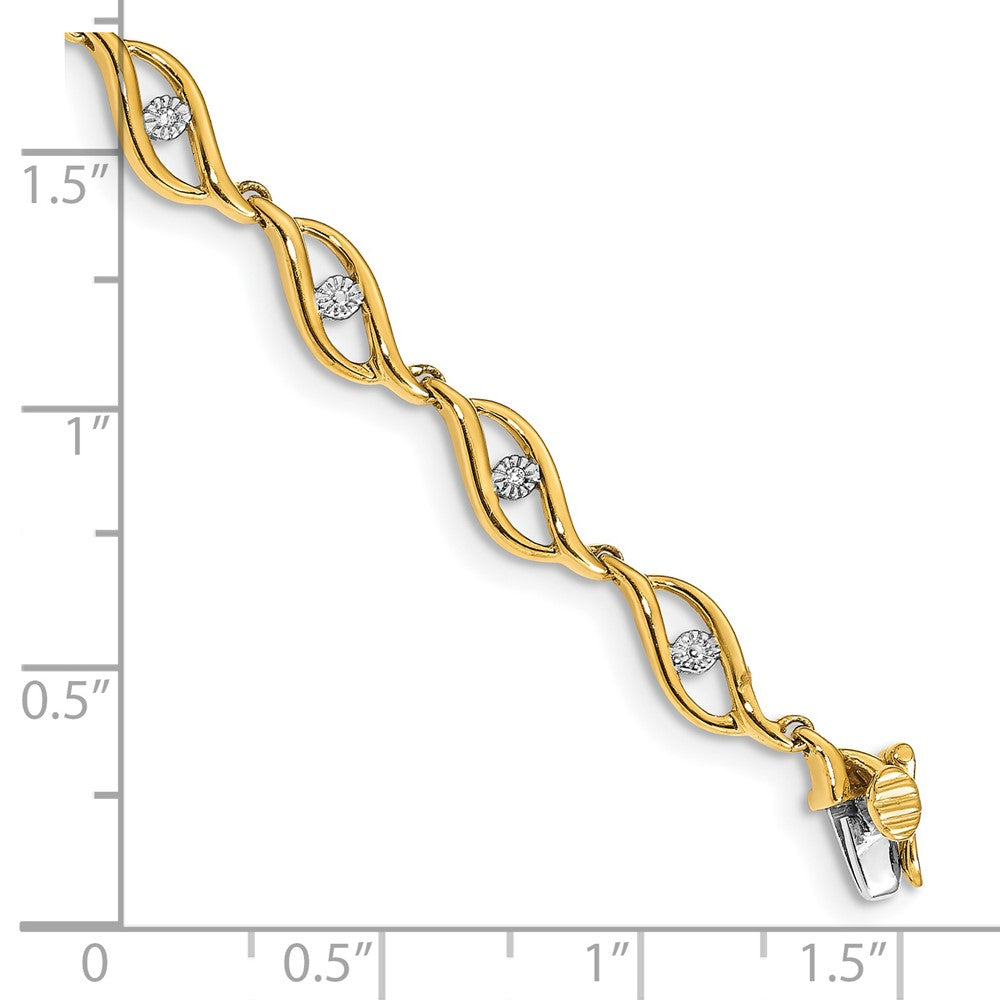 Complete 0.03 carat Diamond Link Bracelet - WBC