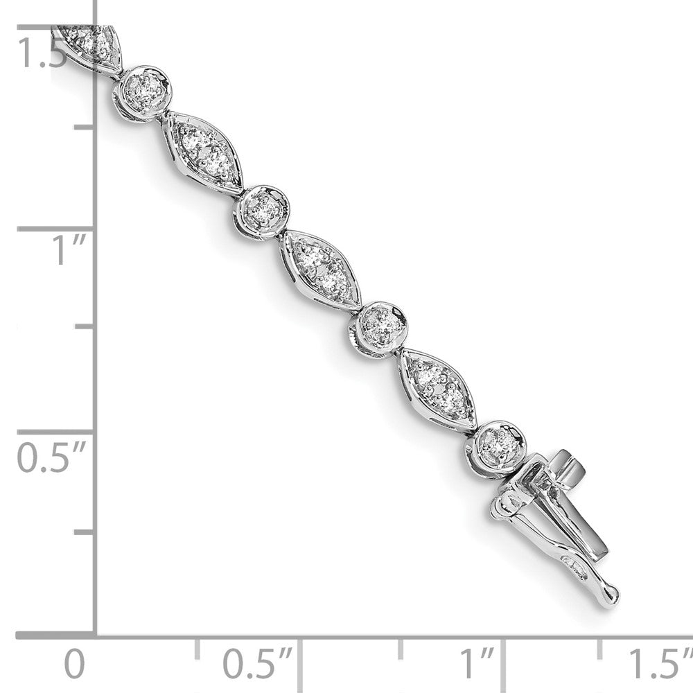 Complete 3/4 carat Diamond Round and Oval Link Bracelet - WBC