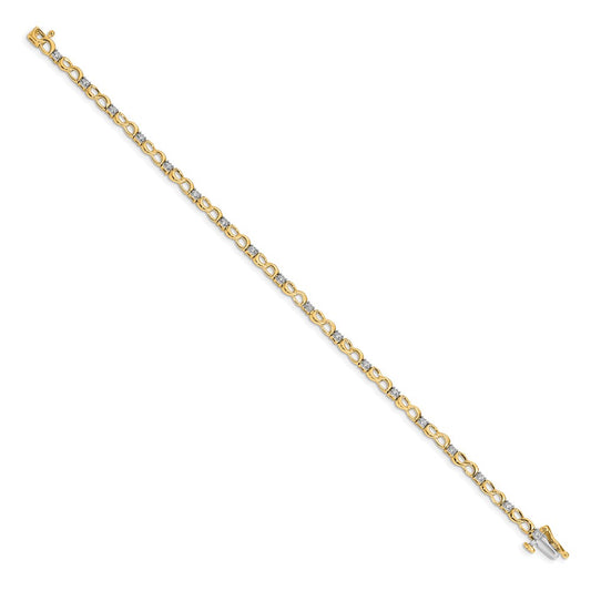 Complete 1/6 carat Diamond Figure 8 Link Bracelet - WBC