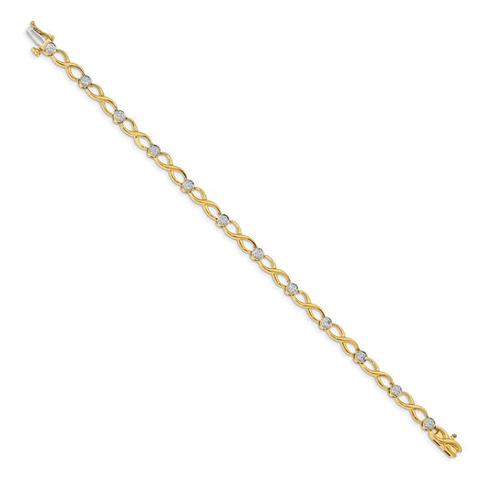 Complete 1/8 carat Diamond Infinity Link Bracelet - WBC