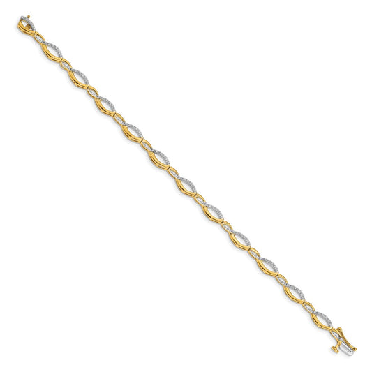 Complete 1/4 carat Diamond Fancy Link Bracelet - WBC