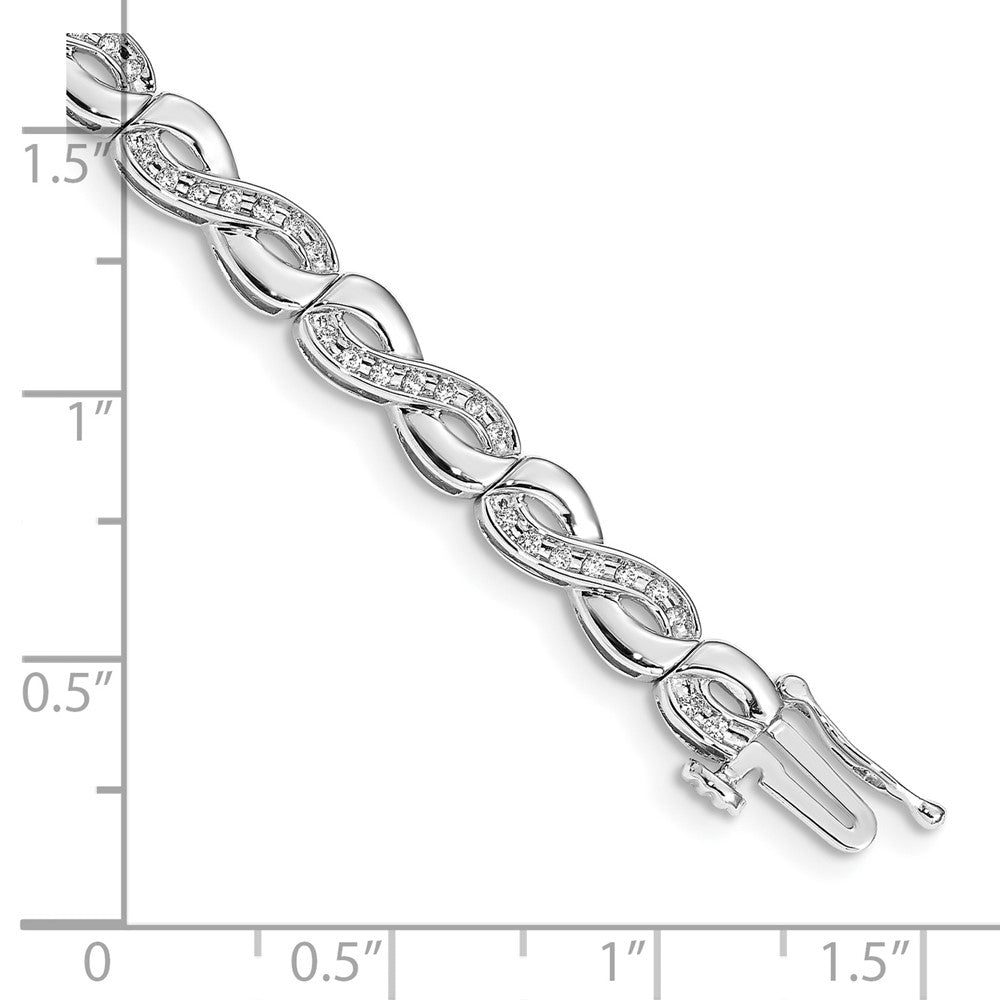 Complete 1/2 carat Diamond Infinity Link Bracelet - WBC