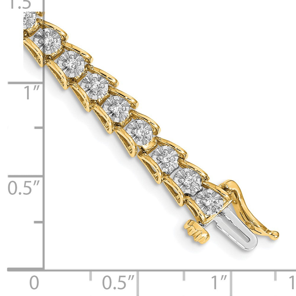 Complete 5/8 carat Diamond Illusion Setting Tennis Bracelet - WBC