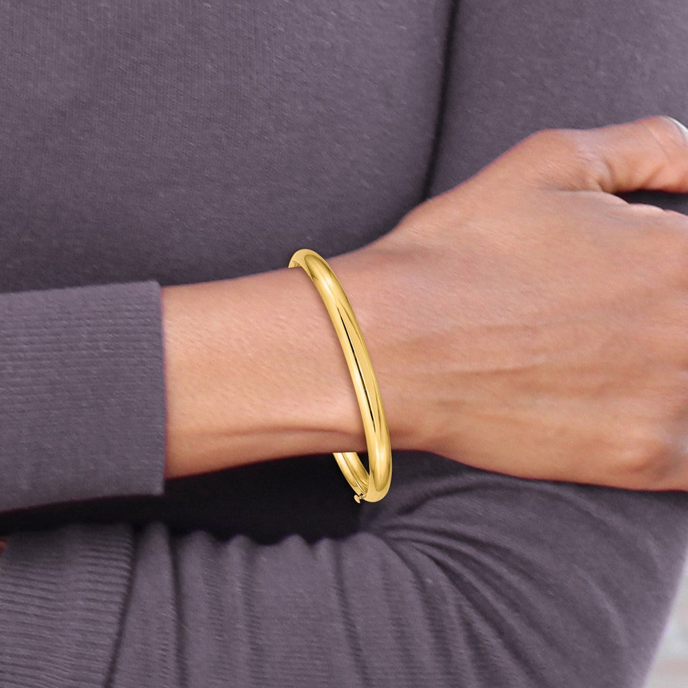 3/16 Polished Hinged Baby Bangle - WBC