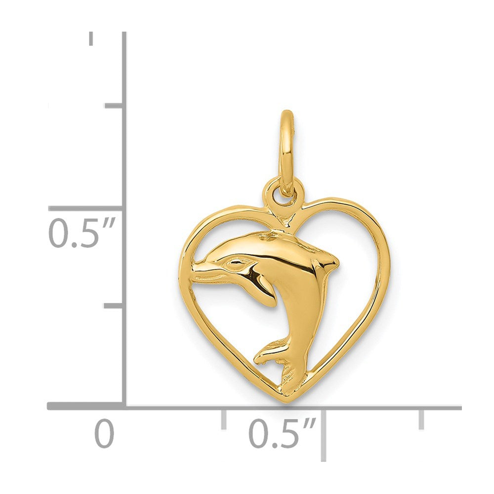 Dolphin in Heart Charm - WBC