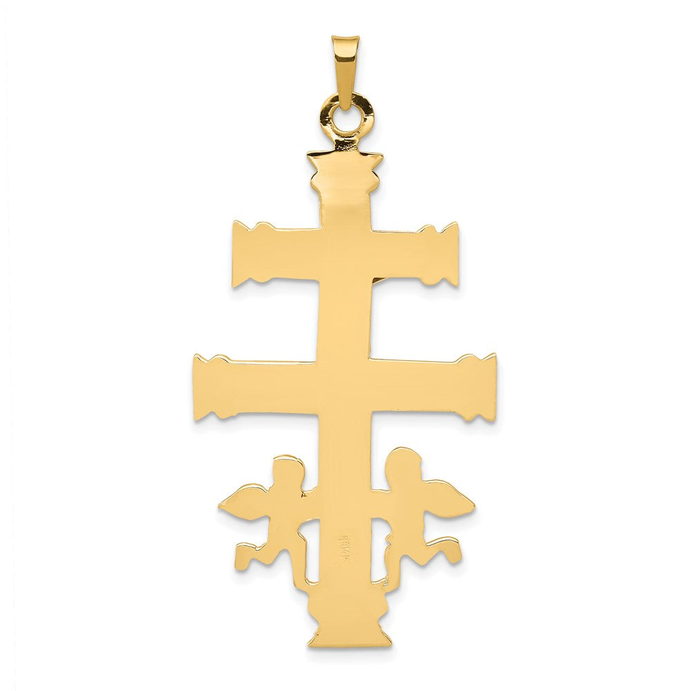 Two-tone Cara Vaca Crucifix Pendant - WBC