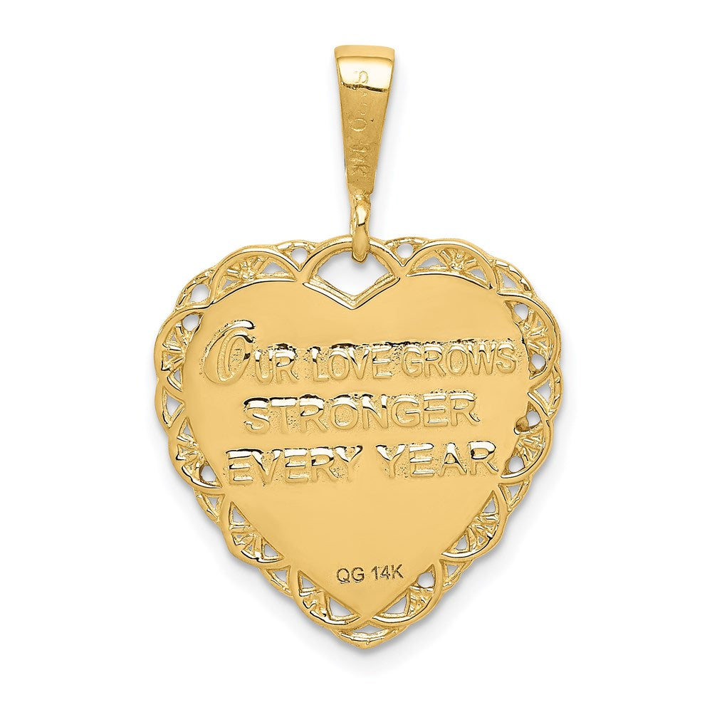 Reversible 50th ANNIVERSARY / OUR LOVE GROWS STRONGER EVERY YEAR Charm - WBC
