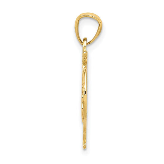 Amorosa 14K Gold Diamond-cut 15 Anos Heart Pendant, 18mm