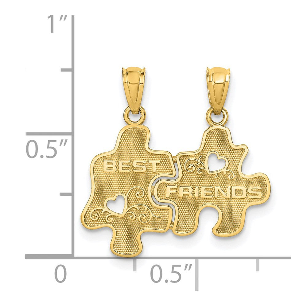 BEST FRIENDS 2-Piece Break-apart Puzzle Pieces Charm - WBC