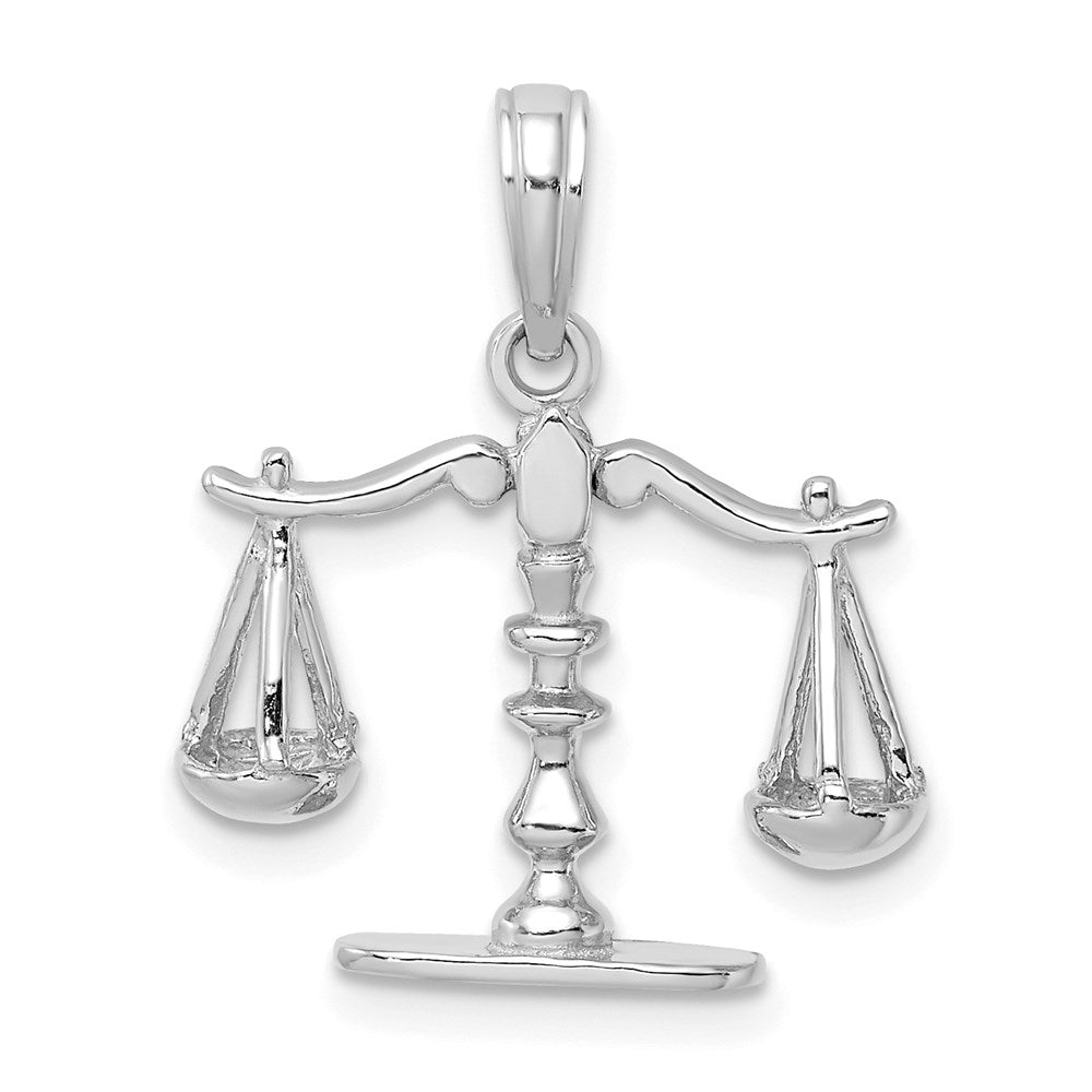 3-D Moveable Scales of Justice Pendant - WBC