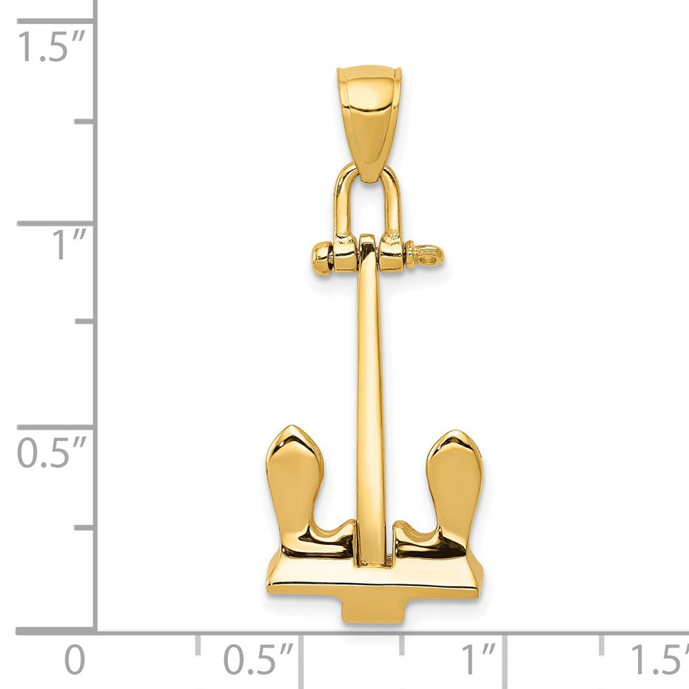 3-D T-Bar Style Anchor Pendant - WBC