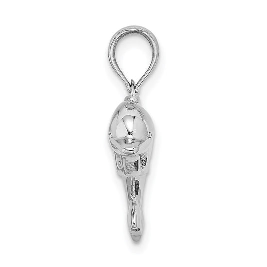 3-D Puffed Dolphin Pendant - WBC