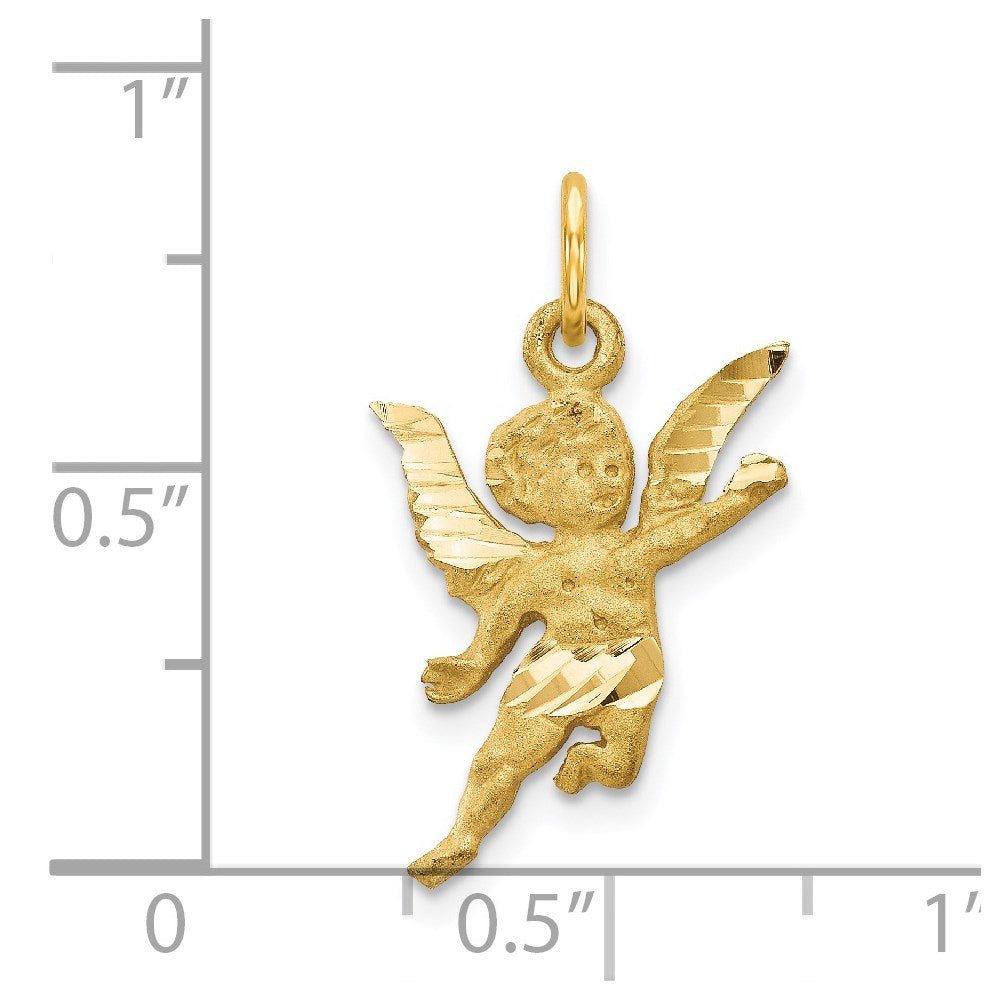 Satin Diamond-cut Angel Charm - WBC