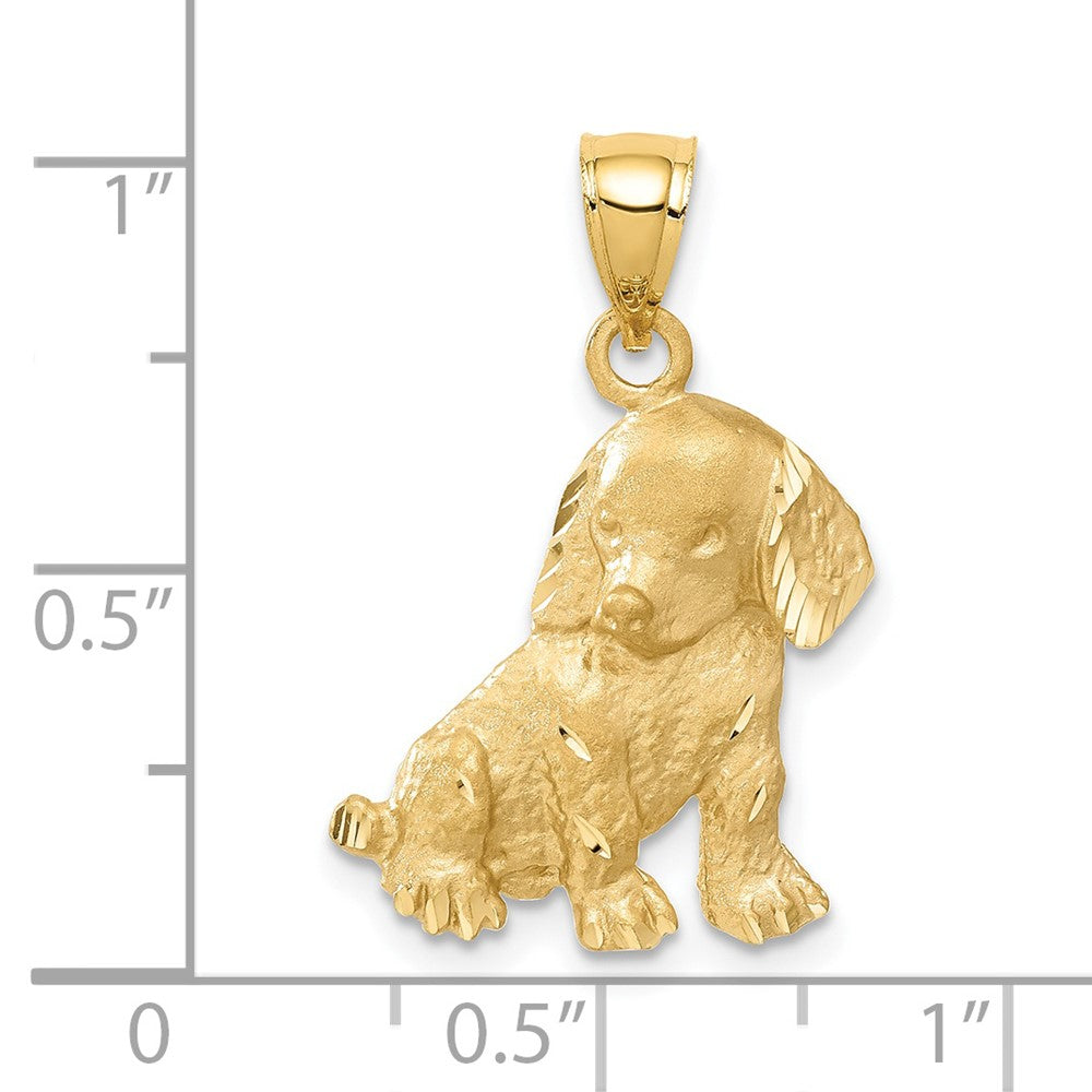 Satin Diamond-cut Dog Charm - WBC
