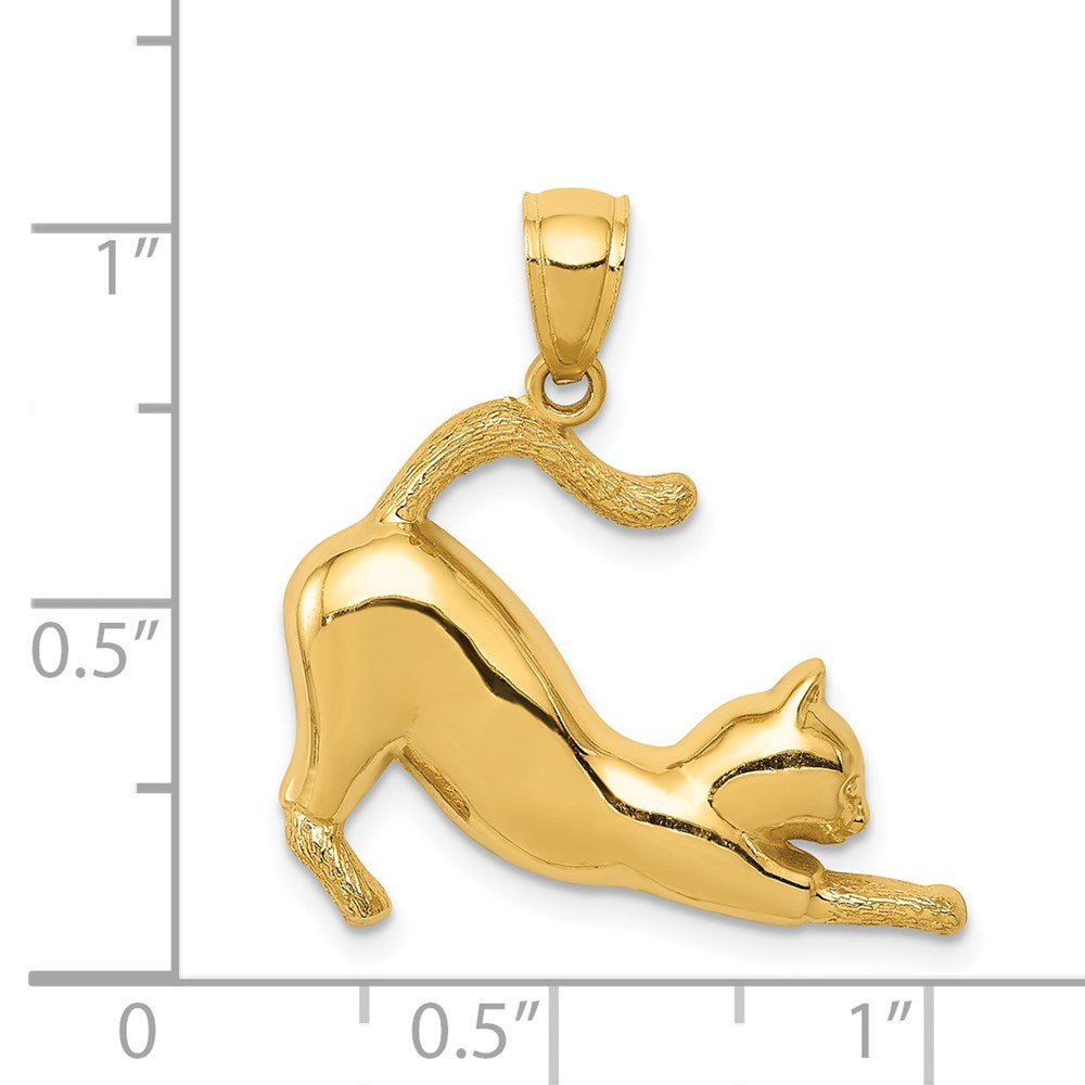 Stretching Cat Pendant - WBC
