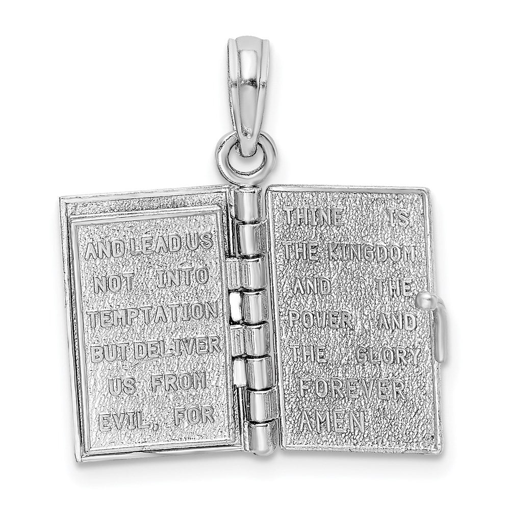 3-D HOLY BIBLE with Lord's Prayer and Moveable Pages Pendant - WBC