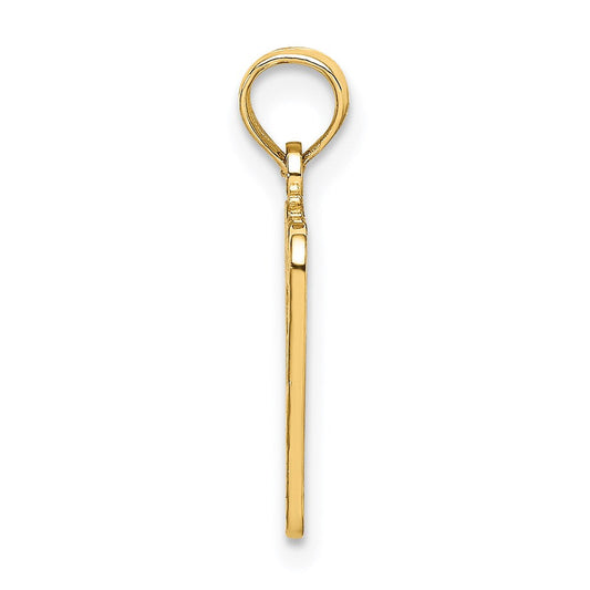 14K Gold Birth Certificate Charm, 12.8mm