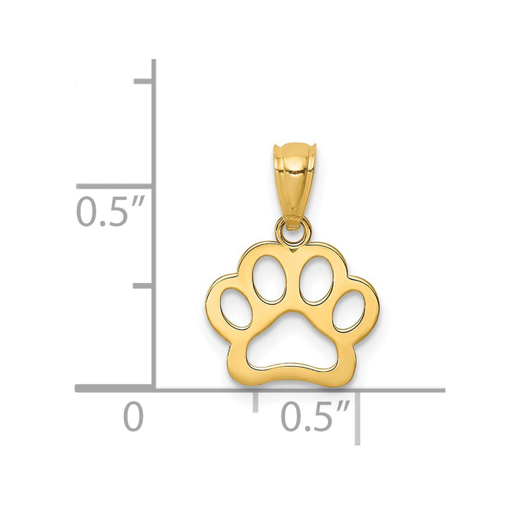 Cut-out Paw Print Pendant - WBC