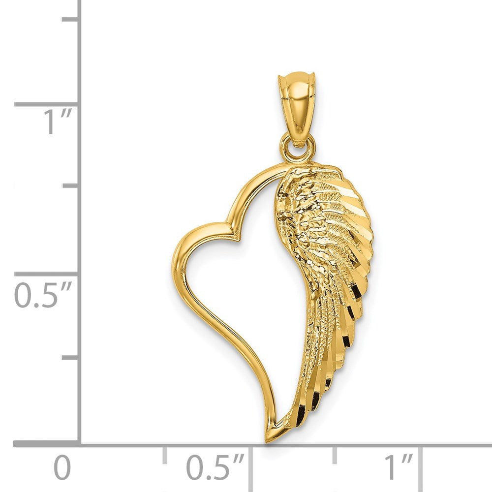 Polished Heart and Wing Pendant - WBC