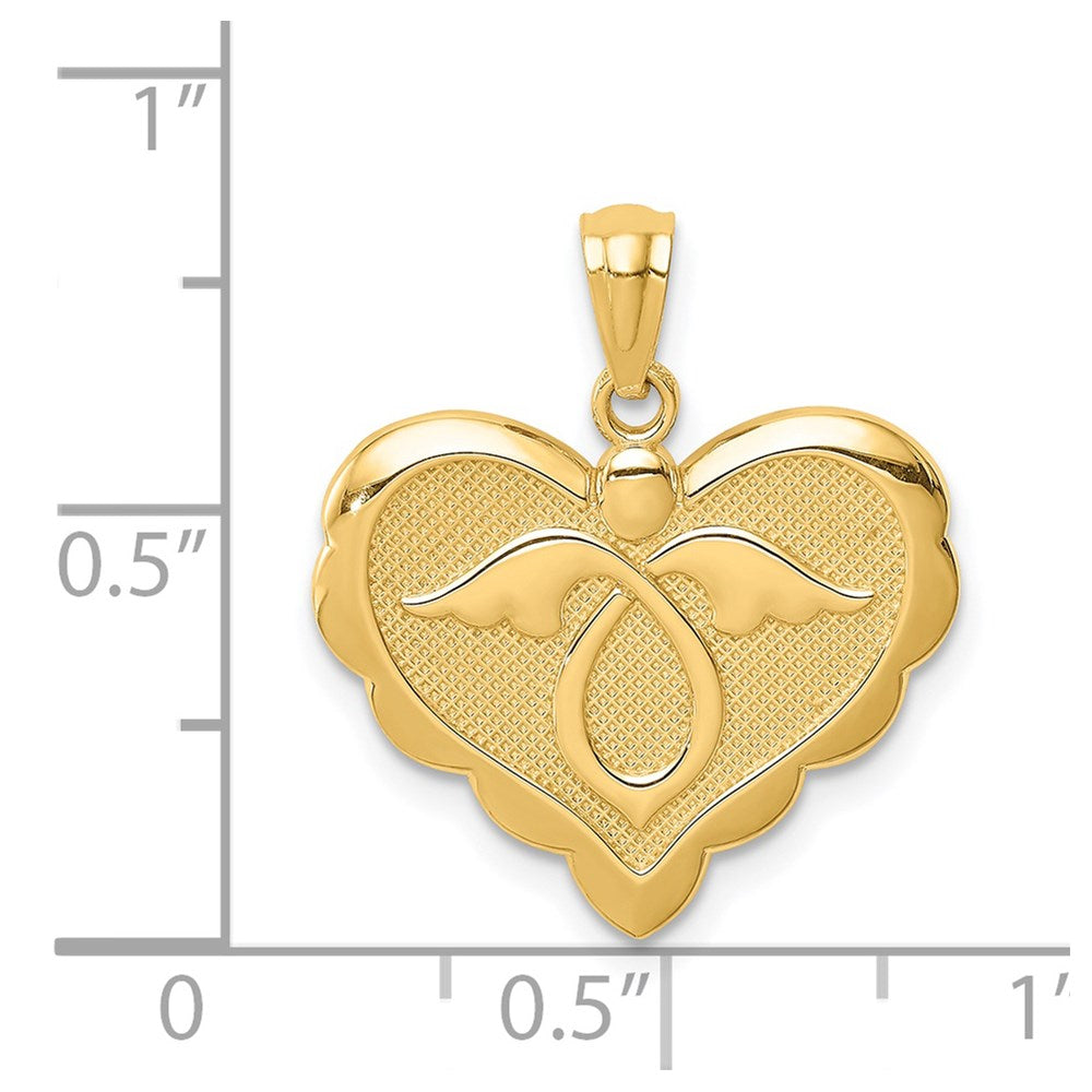 Angel in Heart Scalloped Edge Pendant - WBC
