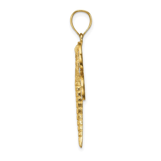 Hover 14K Gold Diamond-cut Dragonfly Pendant, Rhodium-Plated