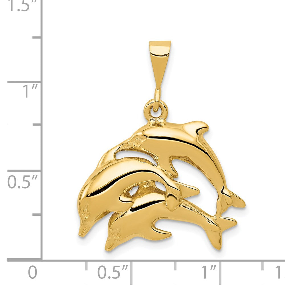 Polished Three Dolphin Charm - WBC