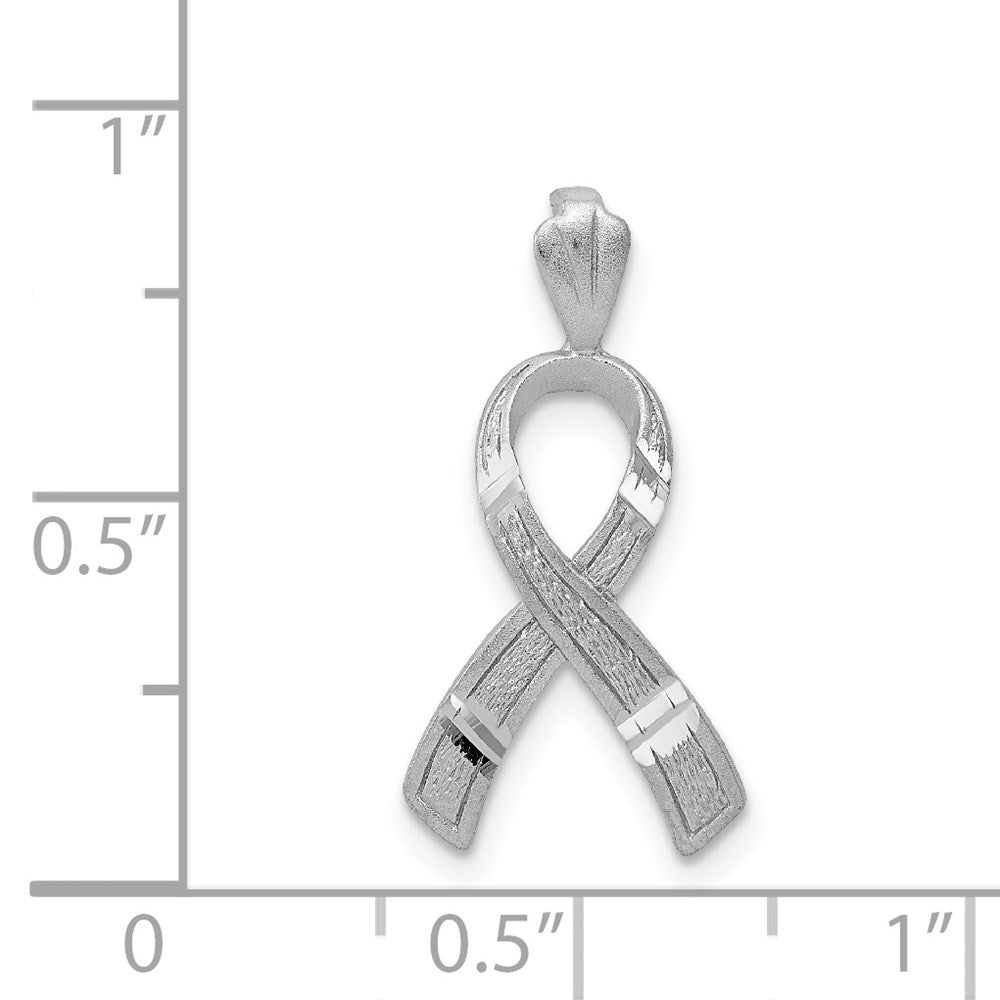 Diamond-cut Awareness Ribbon Pendant - WBC