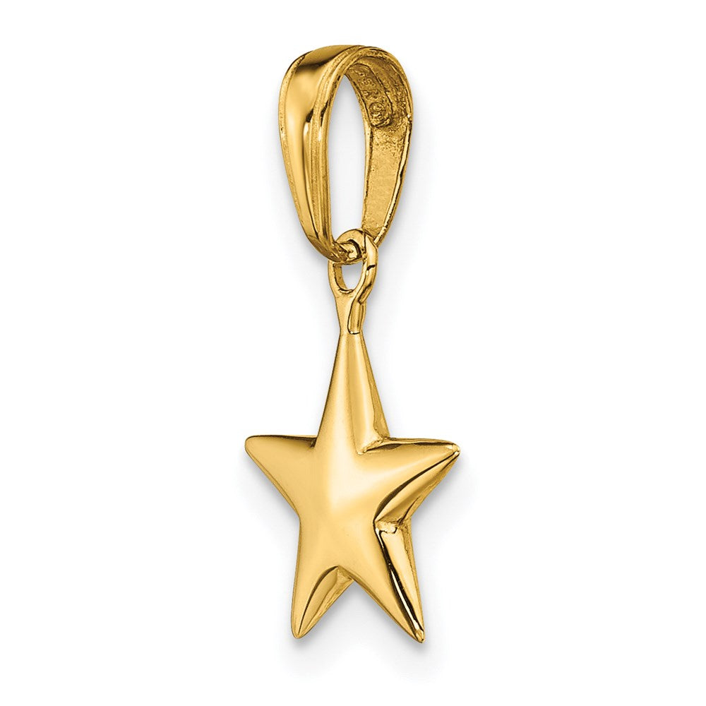 Small Polished 3-D Star Charm - WBC