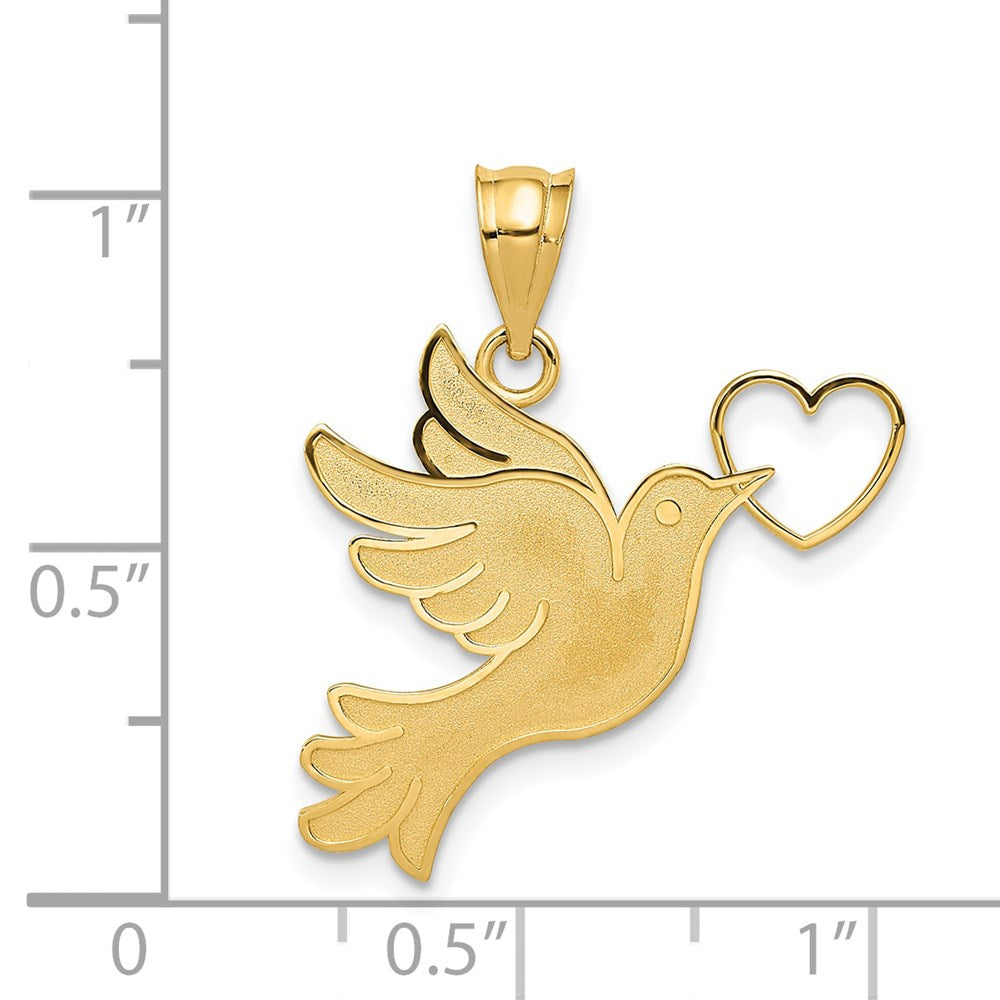 Dove with Heart Pendant - WBC