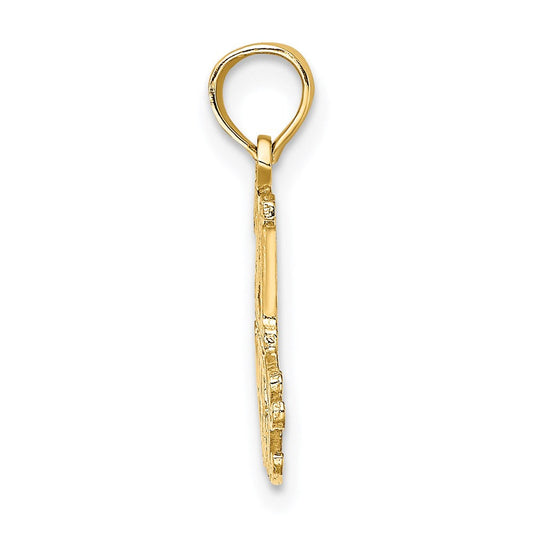 14K Gold 21 AT Last Charm, 17.4mm